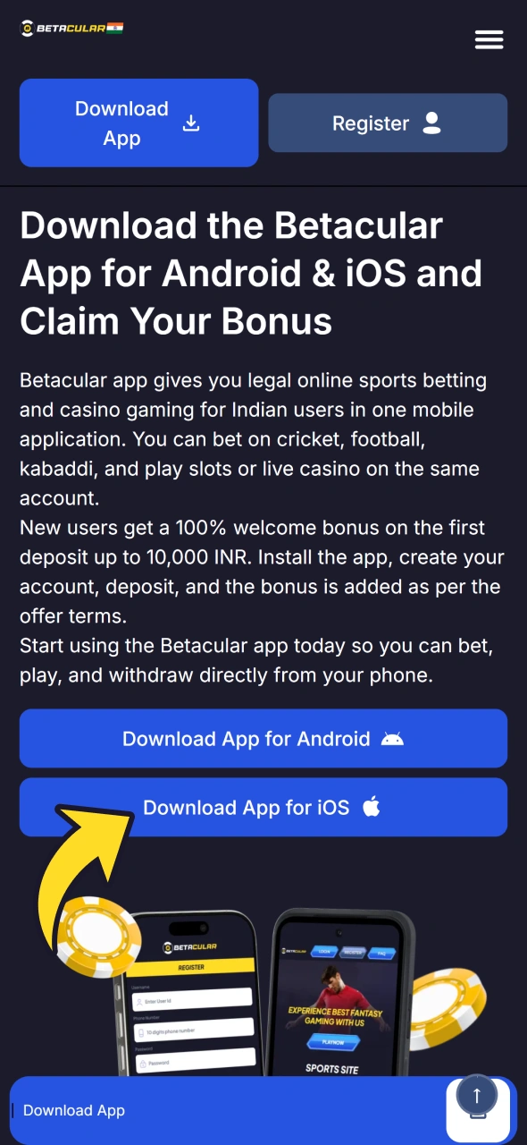 Press this button to get Betacular iOS PWA app.